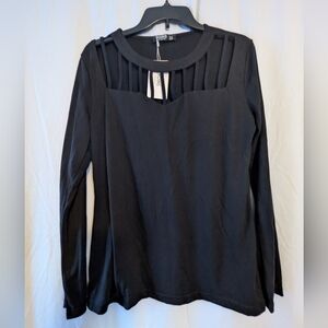NWT Yoins Black Long Sleeve Women's Top Sz.L